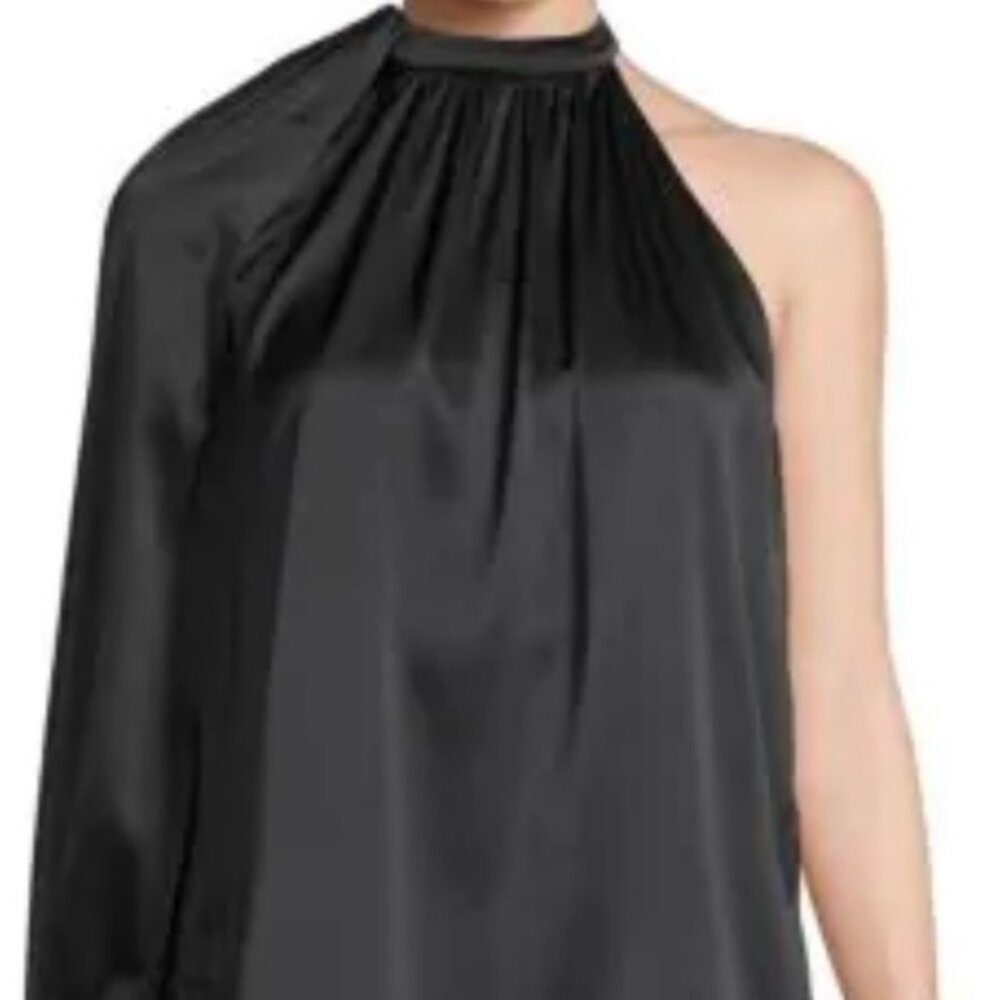 A.L.C. Piper Stretch Silk One-shoulder Blouse